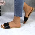 thumbnail image 4 of GJPBGK Women's Flat Slide Sandals Open Toe One-Band Summer Slip-On Shoes for Beach, Travel & Casual Outfits, 4 of 6