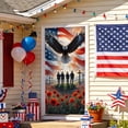 thumbnail image 6 of Dmlowu Patriotic Door Cover for Memorial Day, Eagle with Fireworks Print, Red White Blue Party Decorations for Bedroom Door Wall Hanging Cloth, 6 of 6