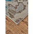 thumbnail image 3 of Arsene Abstract Ikat Print Rug, Crystal Teal/Taupe, 6ft-7in x 9ft-6in Area Rug, 3 of 7