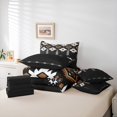 thumbnail image 6 of Manfei Hippie Aztec Adult 7pcs Bedding Comforter Set, Chic Tribal Mandala Style Queen Bedding Sets, Black Brown Abstract Reversible Queen Sheet Sets, Breathable Home Decor, 6 of 8