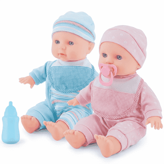 JC Toys Lil' Hugs Baby's First Soft Doll, Vinyl Face, Pastel
