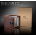 thumbnail image 3 of Serman Brands RFID Blocking Slim Wallet | Bifold Genuine Leather Thin Minimalist Front Pocket Wallets | Credit Card Holder | For Men with Money Clip | Canyon Red, 3 of 7