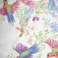 thumbnail image 6 of Hummingbird Flowers Valances for Windows Spring Watercolor Colorful Flower Rod Pocket Curtain Valance Window Treatment Short Curtains for Kitchen Living Room, 60"x14", 6 of 9