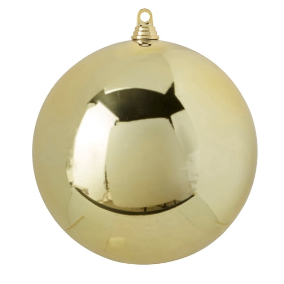 RAZ Imports 10" Shiny Champagne Gold Large Ball Shatterproof Christmas Ornament