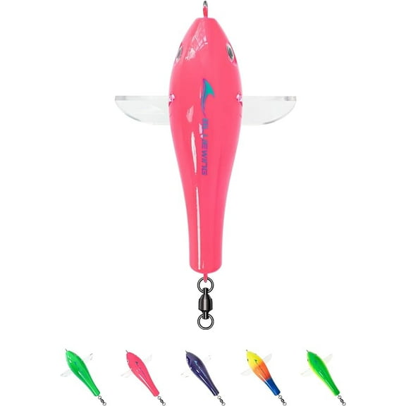 BLUEWING Deluxe Trolling Bird 1pc Trolling Lures 7.28in Mahi Trolling Lures for Big Game Tuna Teaser, Pink
