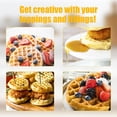 thumbnail image 2 of OSTBA 8 Mini Waffle Maker 750W – Fast & Even Heating, Non-Stick Plates, Compact & Portable, Easy Clean, Perfect for Breakfast, Kids & Small Kitchens, 2 of 7