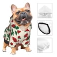 thumbnail image 3 of Honeii Rose Flowers Print Small Dog Hoodies Pet Hooded Sweatshirts Fall Winter Puppy Cat Sweaters Warm Clothes for Small Dogs Outfits Costume-Small, 3 of 7
