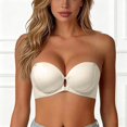 thumbnail image 4 of Vrotazzy Front Closure Push Up Bra Seamless Strapless for Small Bust Smoothing Lift Daily Wear Backless Comfort T-Shirt Bra, 4 of 5