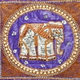 thumbnail image 6 of Elegant Thai Elephant Velvet and Pearls Set of 2 Square Pillow Covers - Purple, 6 of 6