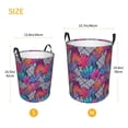 thumbnail image 5 of Daiia Tropical Leaves Round Laundry Basket with Handles Thickened Waterproof Circular hamper,Dirty Clothes Storage Basket for Bedroom,Bathroom,College Dorm-Medium, 5 of 8