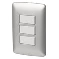 thumbnail image 1 of PLACA CON 3 INTERRUPTORES SENCILLOS PLATA VOLTECK 46482 VOLTECK PA-APTR-IP, 1 of 1
