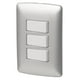 thumbnail image 1 of PLACA CON 3 INTERRUPTORES SENCILLOS PLATA VOLTECK 46482 VOLTECK PA-APTR-IP, 1 of 1