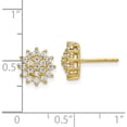 thumbnail image 2 of 14K Yellow Gold Lab Grown Diamond Si1/Si2, G H I, Cluster Post Earrings (9.35 X 9.35) Made In India em9126-057-ylg, 2 of 4
