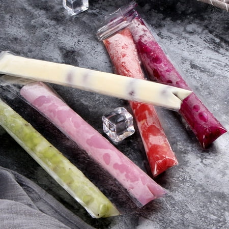 

Gerich Ice Sticks Bag DIY Popsicle Maker Bag Tray Ice Cream Popsicle Mold Juice Popsicle Seal Bag 100 Pcs