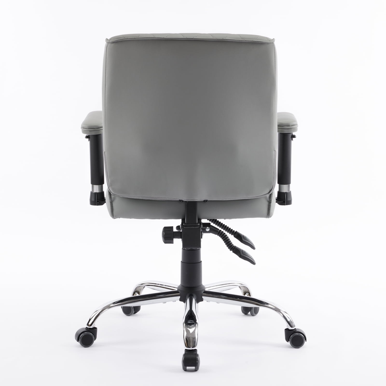 DELIA Stylish Comfortable Office Desk Chair, Customer Rolling Seat, Diamond Stitched, Adjustable Height Perfect for Office, Conference Room, Reception, Waiting Area, Storm Grey