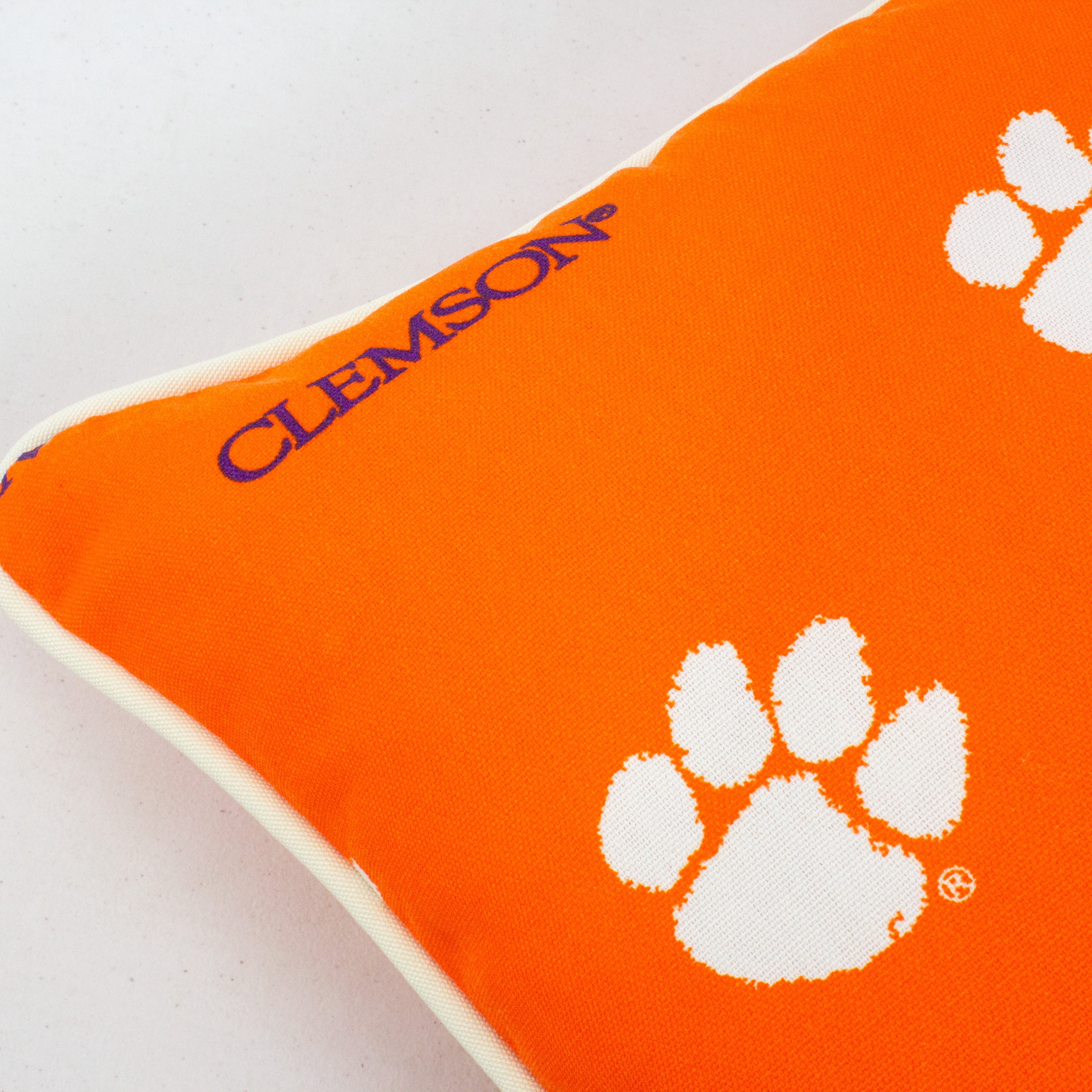Clemson Tigers College Covers Indoor or Outdoor Decorative Pillow Pair, 16 in x 16 in