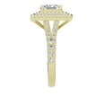 thumbnail image 5 of Unique Moments 2.00 Ct Lab Grown Split Shank Princess Diamond Halo Engagement Ring 10K Yellow Gold, 5 of 7