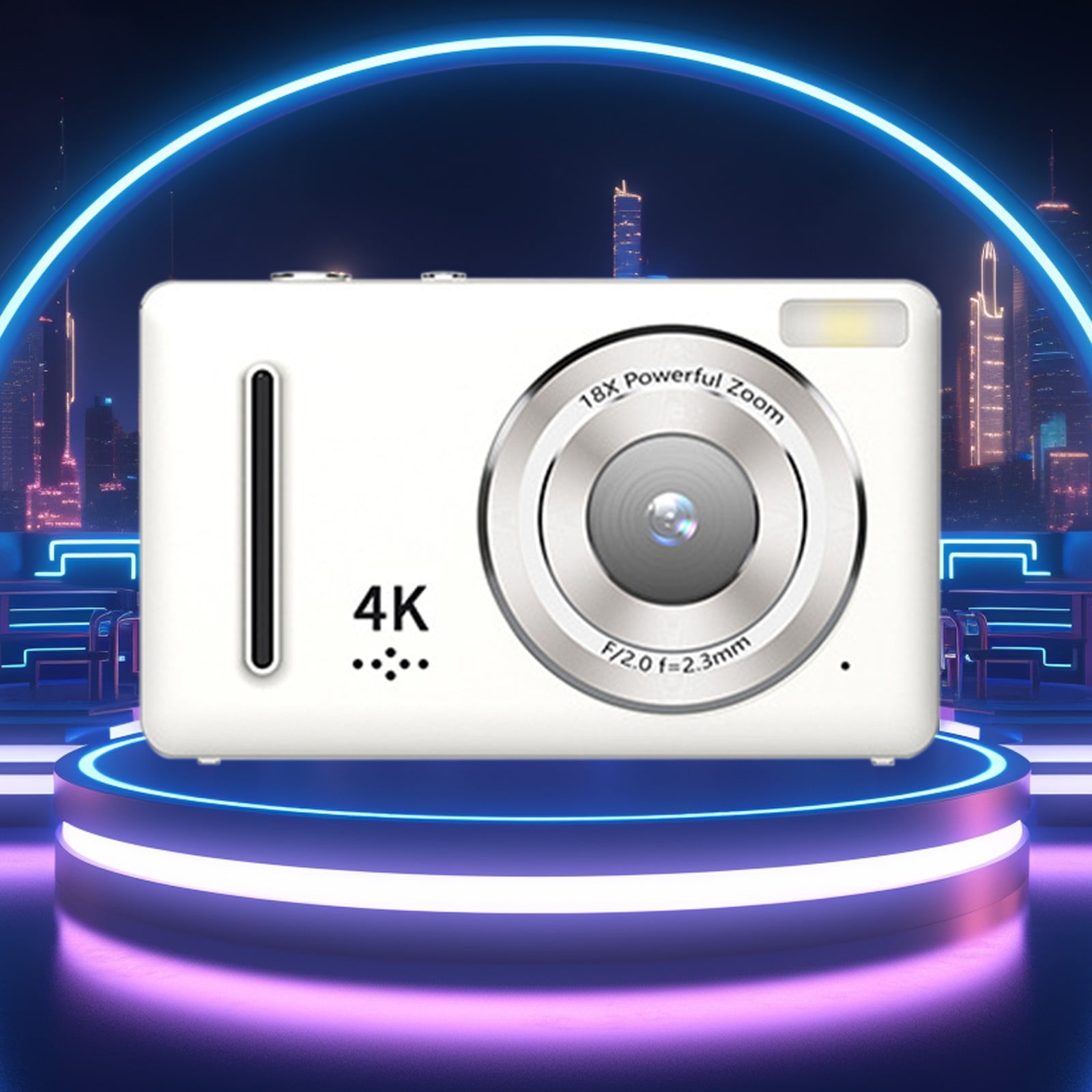 Cámara digital Cámara digital Fotografía HD 1080P Admite hasta 64MP Estabilización electrónica 18X Digital Pantalla CCD de 2,4 pulgadas Cámara portátil para estudiantes Cámaras digitales para estudian