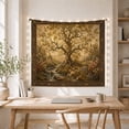 thumbnail image 5 of Ancient Tree by Stream in Green Valley, Peaceful Vintage Style for Nature Lovers, Landscape Wall Decor Housewarming Gift, Tapestry Wall Hanging for Bedroom and Living Room, 5 of 7
