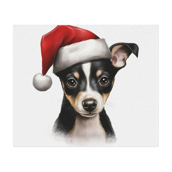 DistinctInk Mouse Pad - 1/4" Foam Rubber - Rat Terrier Puppy Drawing