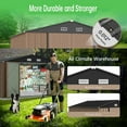 thumbnail image 4 of Garvee 8'x8' Outdoor Metal Storage Shed for Backyard, Galvanized Steel Garden Shed with Lockable Doors, Gray, 4 of 8