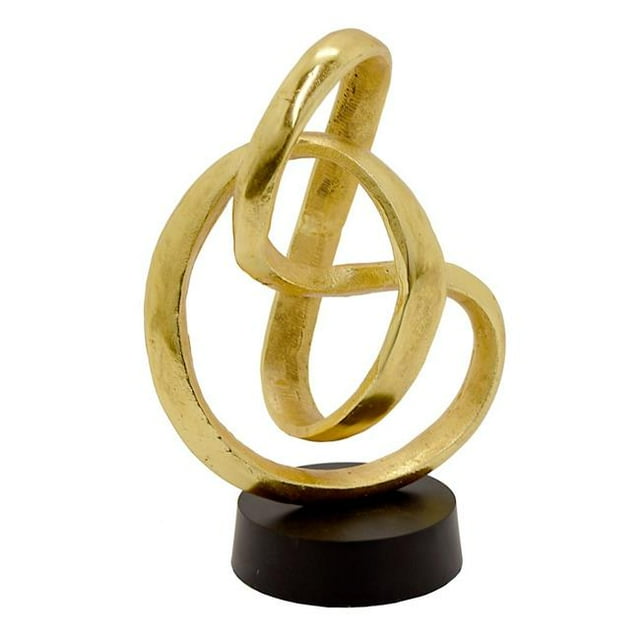 Plutus Brands PBTH92885 Sculpture en Métal avec Base&44; Or