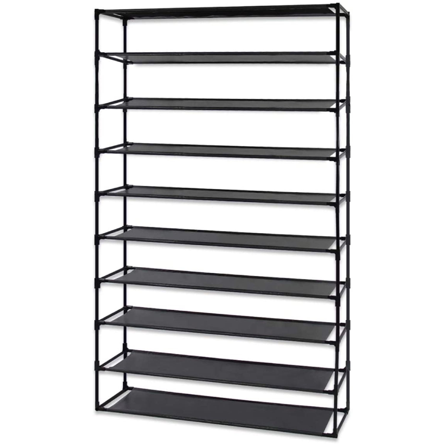 UWR-Nite 10 Tiers Shoe Rack Organizer 50 Pairs,Adjustable Shoes Shelf Tower  Metal Tall for Closet,DIY Assembly