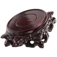 thumbnail image 4 of 1Pack Wood Sculpture Stand For Home 10.5X10.5X4.3In Brown Rustic, 4 of 9