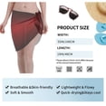 thumbnail image 7 of Kll Red Geometric Print Women'S Sarong Coverups Short Bathing Suit Wrap Skirt Beach Wrap Swimsuit Cover Ups, 7 of 7
