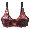 thumbnail image 3 of Sujetador de encaje sexy con copa ultrafina de Europa y Estados Unidos, bordado con copa CD, sujetador grande, ropa interior para mujer gorda, 3 of 5