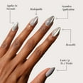 thumbnail image 6 of Glamnetic Press-On Nails – Oslo | Silver Cat-Eye Short Almond Nails, "Salon Quality", 30 Count, 6 of 6