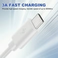 thumbnail image 3 of Uxcell 2 Pack 3.3Ft USB Type C Charging Cable, USB to USB C Charging Cable, White, 3 of 6
