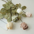 thumbnail image 2 of Artificial Flowers Bouquets, Fake Flannel Roses, Wedding Party Home Office Decoration, 2 of 8