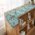 thumbnail image 4 of Lemon Flower Table Runner Linen Burlap Table Runner 70 Inches Long Summer Leaves Botanical Garden Florals Dresser Scarves for Kitchen Island Coffee Dining Party Wedding Banquet Holiday Decor 13"x70", 4 of 8