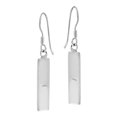 thumbnail image 4 of Simplicity Dangle Bar Synthetic White MOP Sterling Silver Earrings, 4 of 6