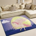 thumbnail image 2 of Dreamtimes 80 x 58 inches Lightweight Soft Area Rug Mat Indoor Floor Rugs Home Decoration for Kids Room Living Room Reared Up Beautiful Pegasus On The Fairytale Night, 2 of 6