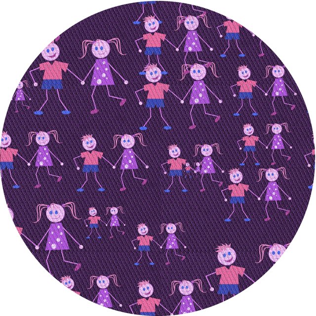 Ahgly Company Tapis Rond Lavable en Machine Intérieur Transitionnel Orchidée Foncée Violet, 3 Pieds Rond
