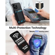 ExtreLife Magnetic Card Holder, Magnetic Wallet Compatible for iPhone 17/16/15/14/13/12 Series, Phone Wallet with Adjustable Stand, Black Gray