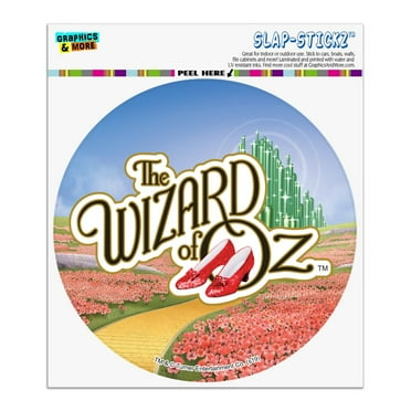 The Wizard of Oz Ruby Slippers Logo Automotive Car Window Locker Circle Bumper Sticker