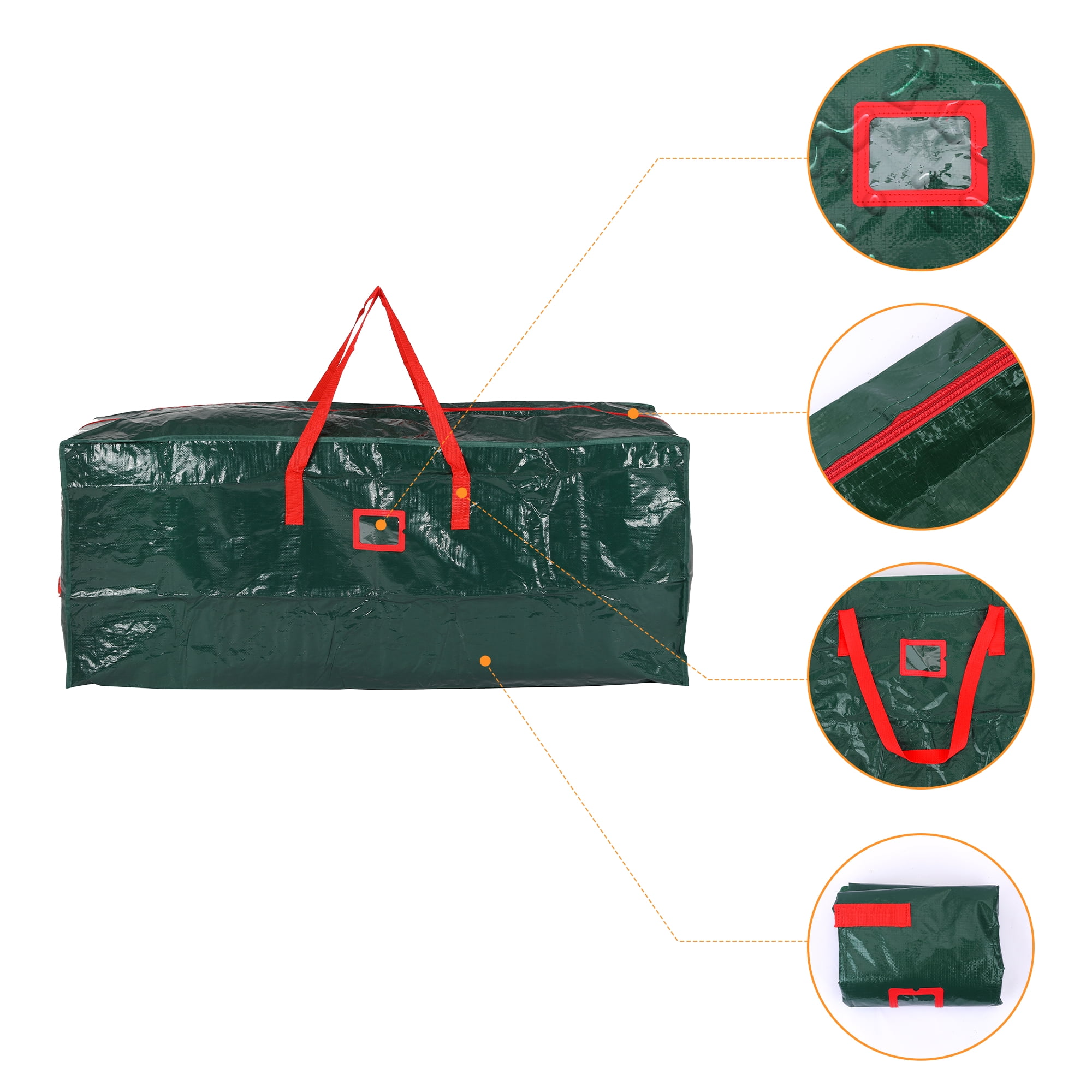 Unique Bargains Foldable Moving Storage Bags for Closet Organizers Green Red 48x19.5x15in