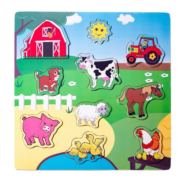Educational Learning Book Puzzle For Toddler Baby Kids Farm Animals 2 Toys Hobbies Fzgil Preschool Toys Pretend Play
