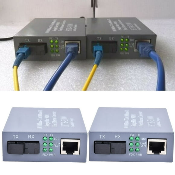 Convertidor de medios Bling Bling Ethernet de cien megabits transceptor de fibra óptica