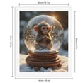 thumbnail image 2 of Paint by Numbers Kit for Adults, Snow Globe Monkey Charm Paint by Numbers, Easy Paint by Numbers Kit for Adults Beginner, DIY Adult Paint by Number Kits on Canvas, 12x16in Home Decor, 2 of 7