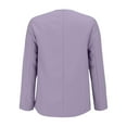 thumbnail image 5 of Blazer for Women Elegant Business Office Jacket Casual Long Sleeve Work Open Front Long Notched Lapel Loose Button Down Cardigan Purple M, 5 of 5