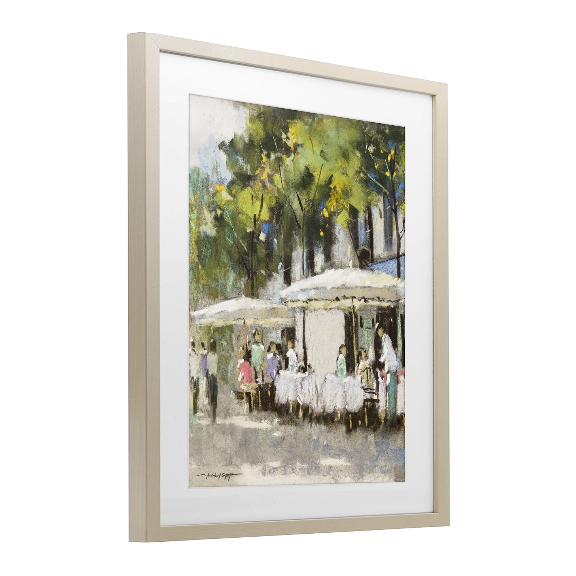 Stupell Industries Sunny Street Cafe Dining Birch Framed Print Under Glass, design by Anthony Orme