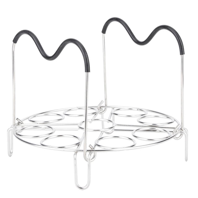 Estante para vaporizador de huevos cocidos de acero inoxidable, bandeja, soporte para estante, utensilios de cocina con mango