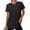 Black, variant on T Shirt Women Short Sleeve Crew Neck Basic Tees Spring Clothes Fashion Clothing