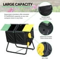 thumbnail image 4 of ZenSports 37Gal Outdoor Composter Dual Chambers Tumbler Bin Sliding Doors, Black, 4 of 11