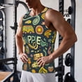 thumbnail image 5 of Cauagu Colorful Hippie Print Men's Sleeveless Muscle Shirts,Tank Tops Quick Dry Workout Tank Top Gym Muscle Tee Fitness Bodybuilding T Shirt for Men-3X-Large, 5 of 7