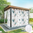 thumbnail image 6 of Outdoor Curtains for Patio Waterproof, Green Brown Diamond Outdoor Privacy Panels Grommet, Modern Geometric Middle Century Blackout Outside Curtains for Porch/Cabana/Pergola/Gazebo 54"x108", 1 Panel, 6 of 8